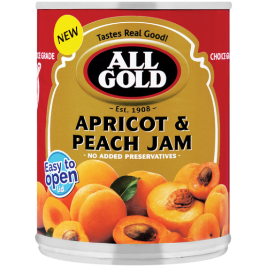 ALL GOLD APRICOT & PEACH JAM 450GR